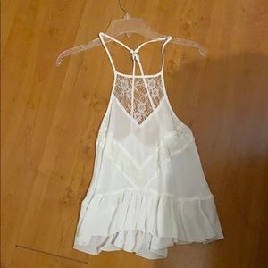 Hollister white tank top